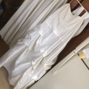 Pacific Plex: Formal gown white size 3X strapless satin